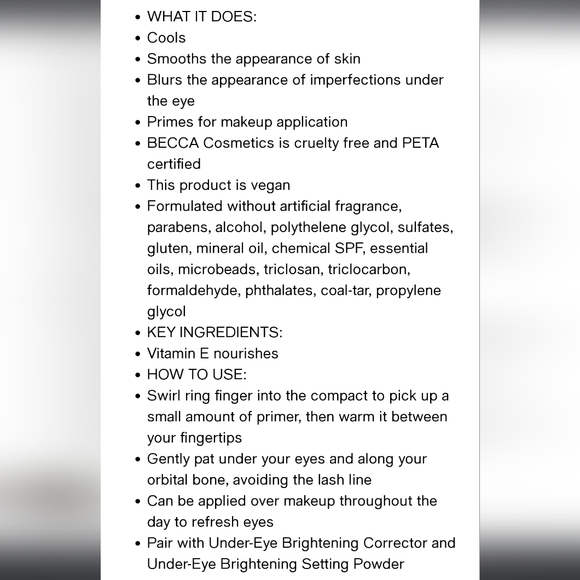 🆕️Becca Anti-fatigue Under Eye Primer - Picture 4 of 13